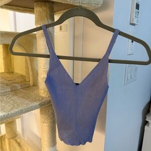 Aritzia Blue Ribbed Camisole